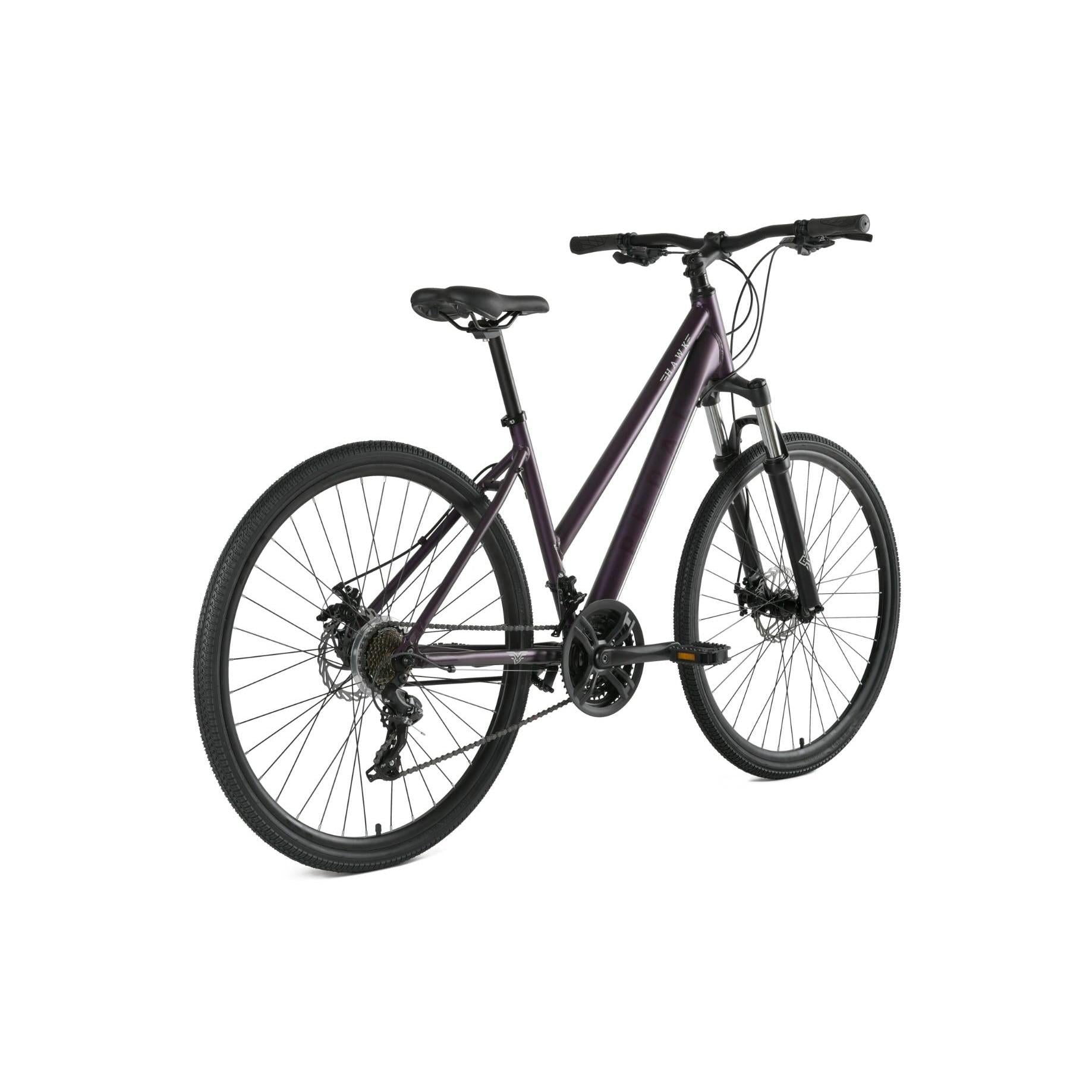 Pedal Hawk 2 Trapeze Hybrid Bike Purple