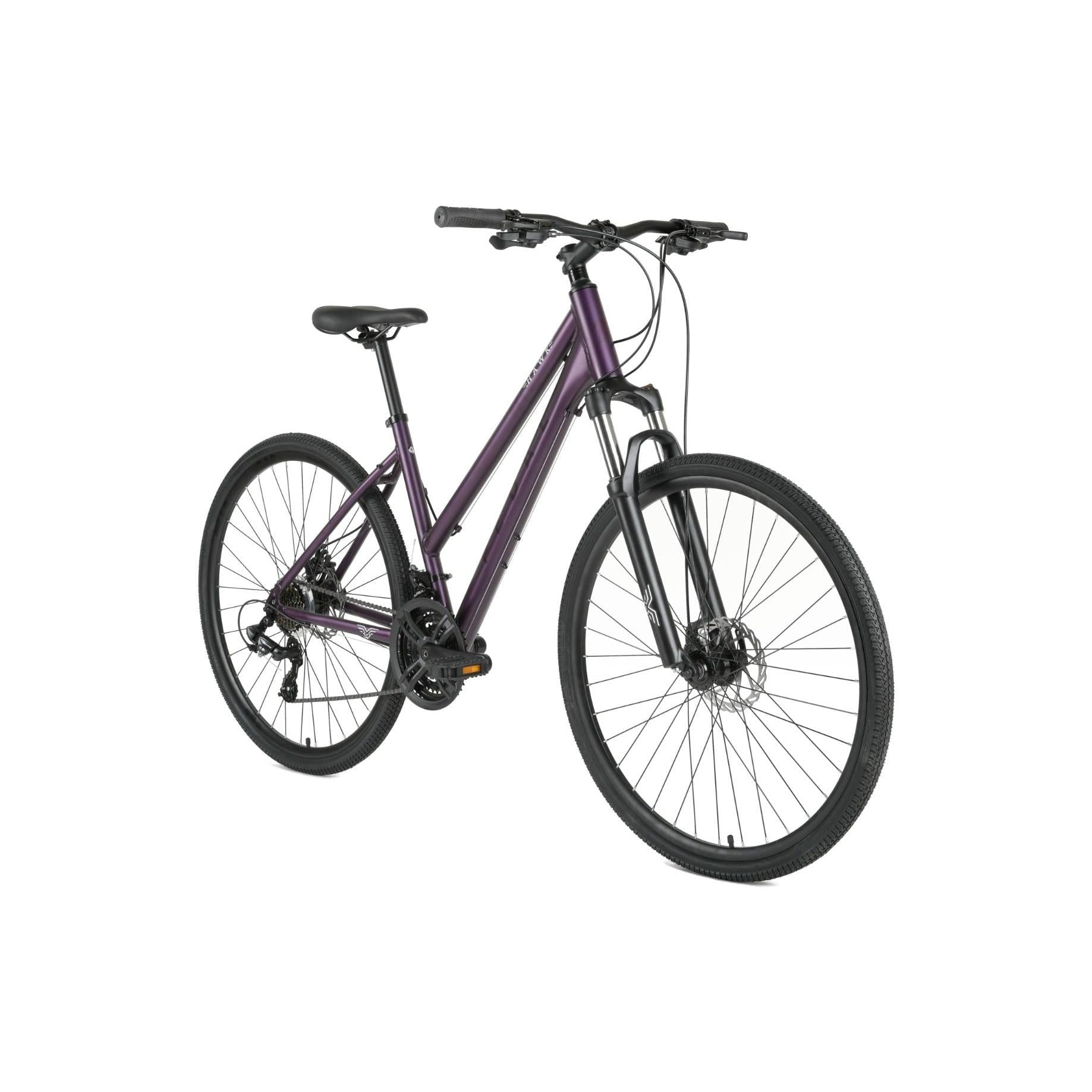 Pedal Hawk 2 Trapeze Hybrid Bike Purple