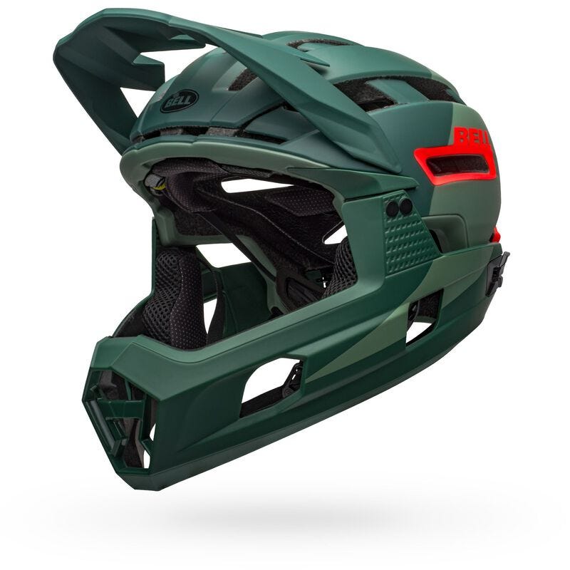 Bell Super Air R Spherical Mips Fullface Helmet Green/Infrared