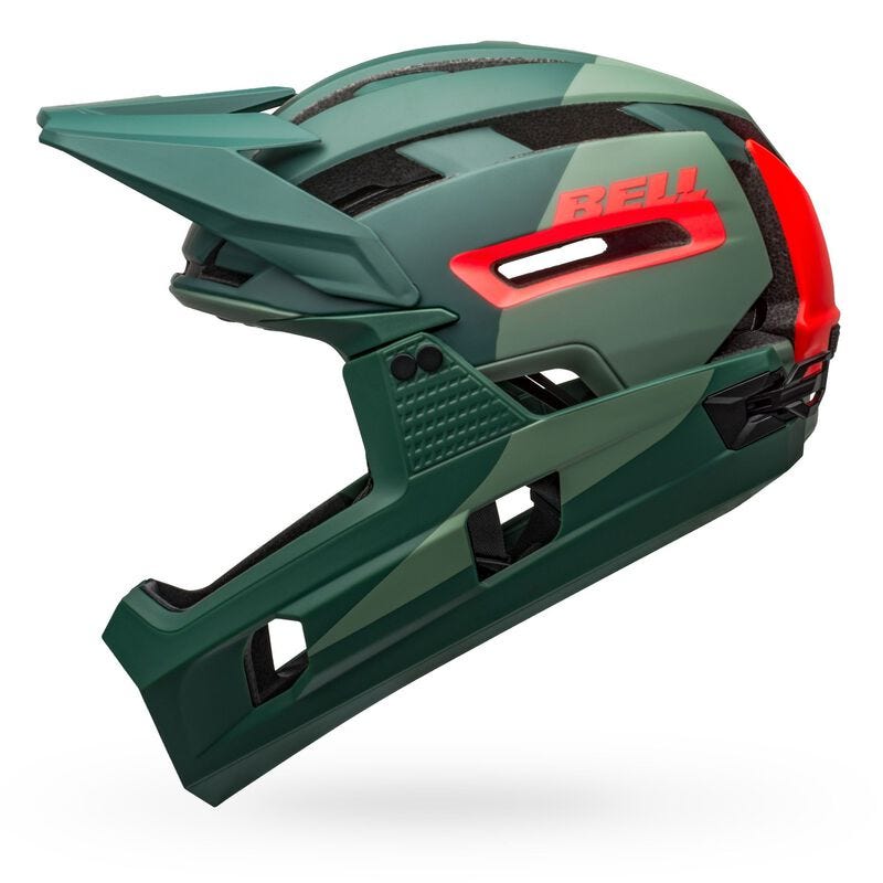 Bell Super Air R Spherical Mips Fullface Helmet Green/Infrared