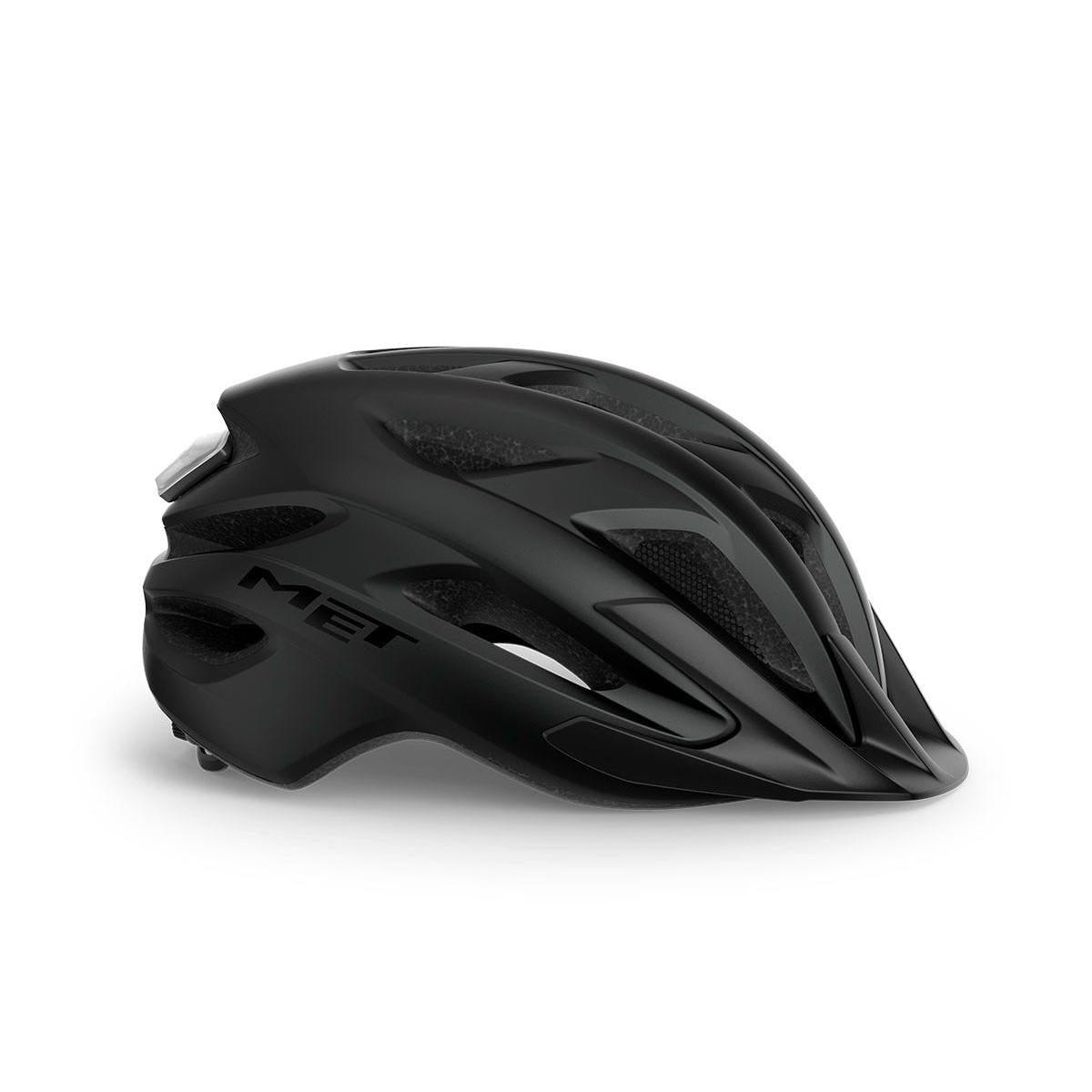 Met Crossover Helmet Black Matte with LIGHT