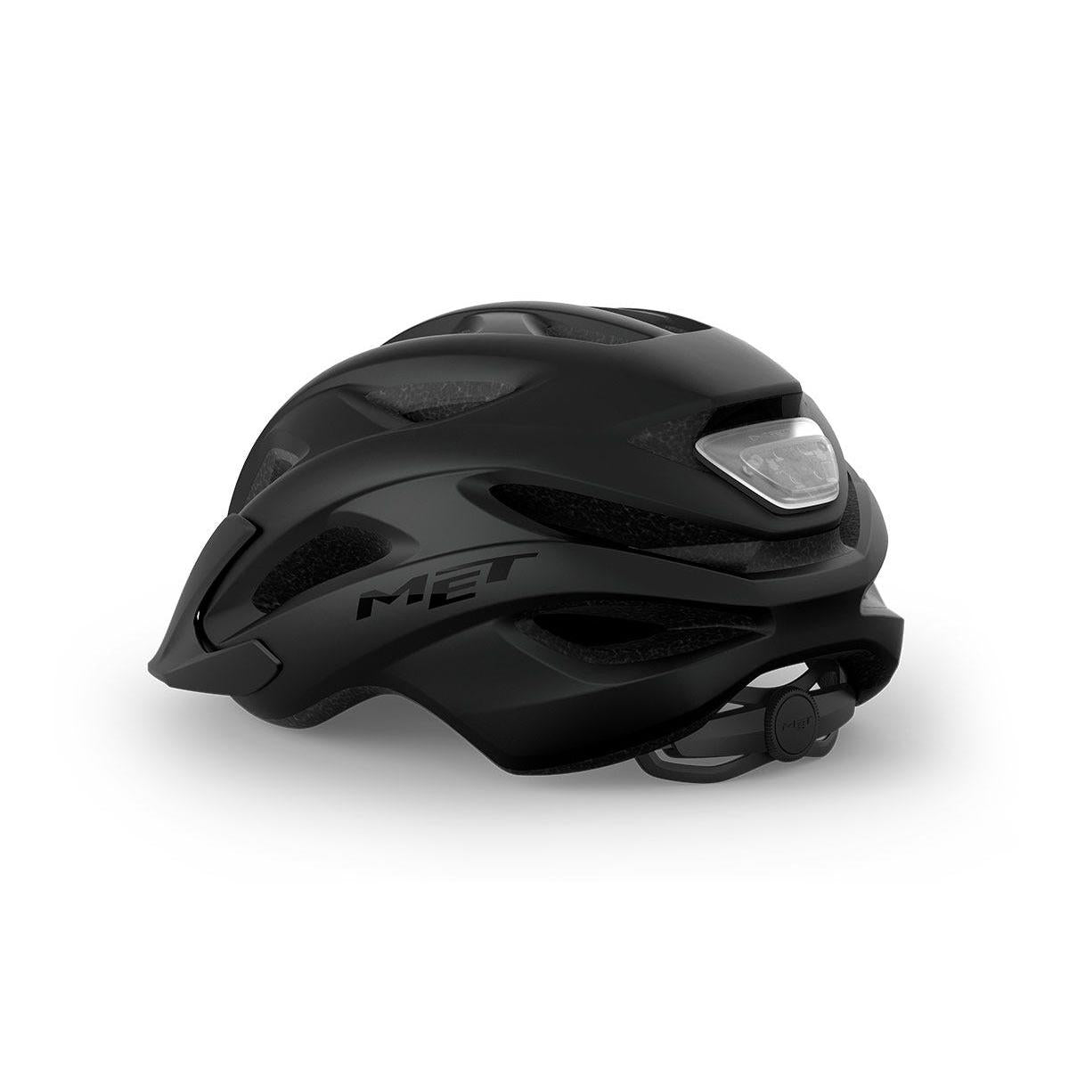 Met Crossover Helmet Black Matte with LIGHT