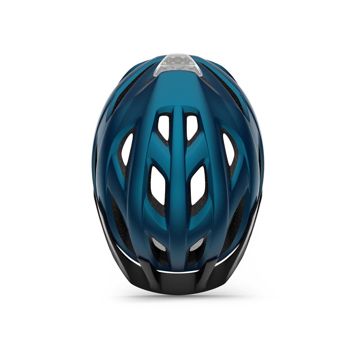 Met Crossover Helmet Blue Metallic with LIGHT
