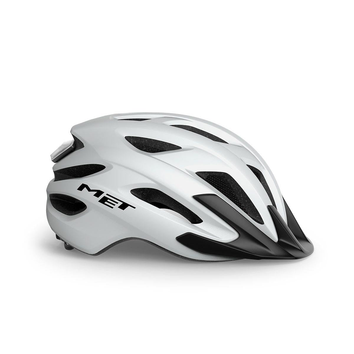 Met Crossover Helmet White Matte with LIGHT