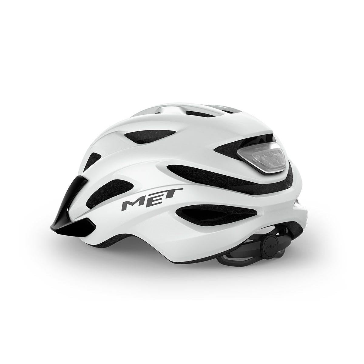 Met Crossover Helmet White Matte with LIGHT