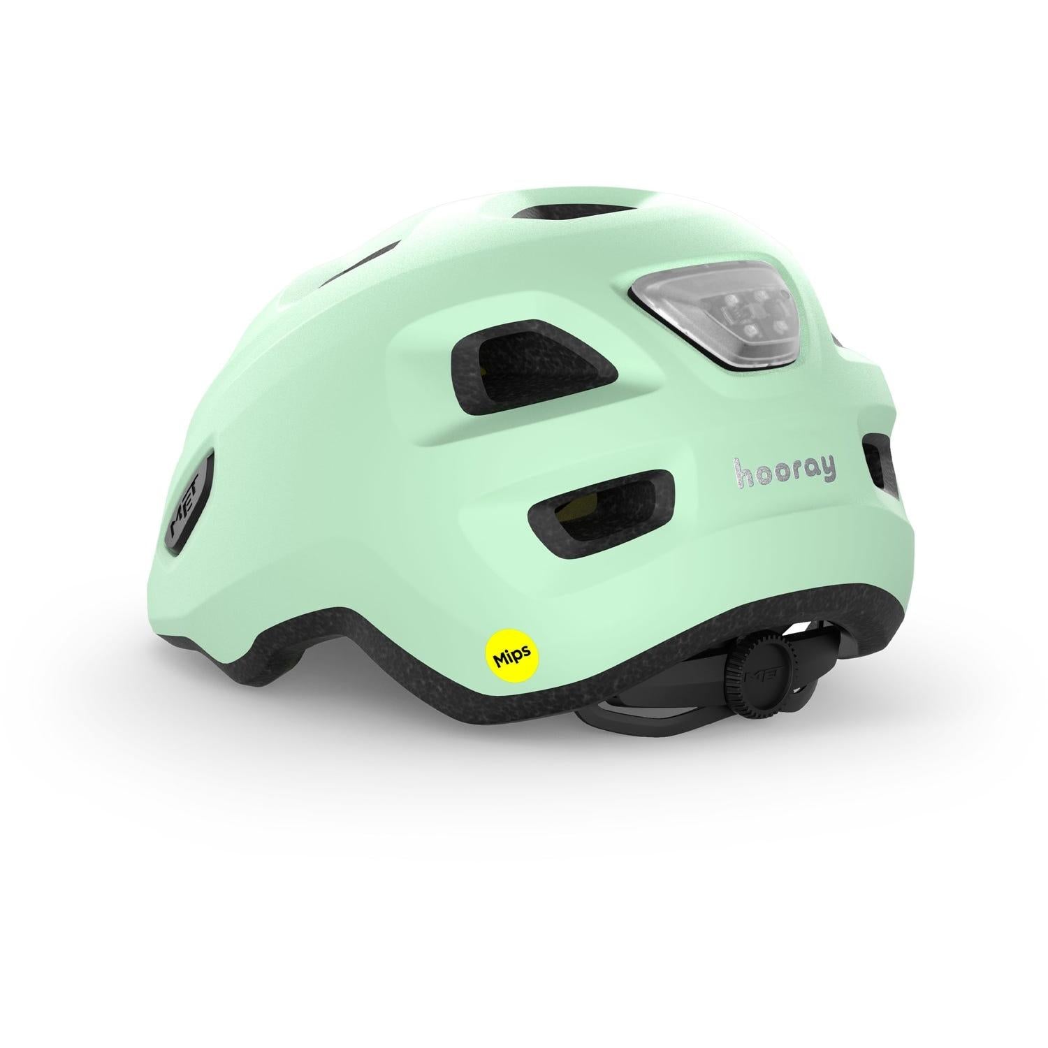MET Hooray MIPS Kids Helmet Dusted Green with LIGHT