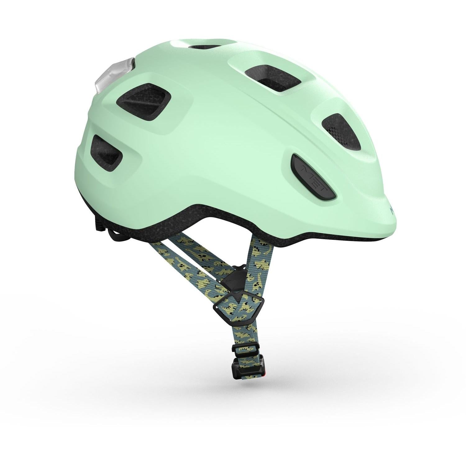 MET Hooray MIPS Kids Helmet Dusted Green with LIGHT