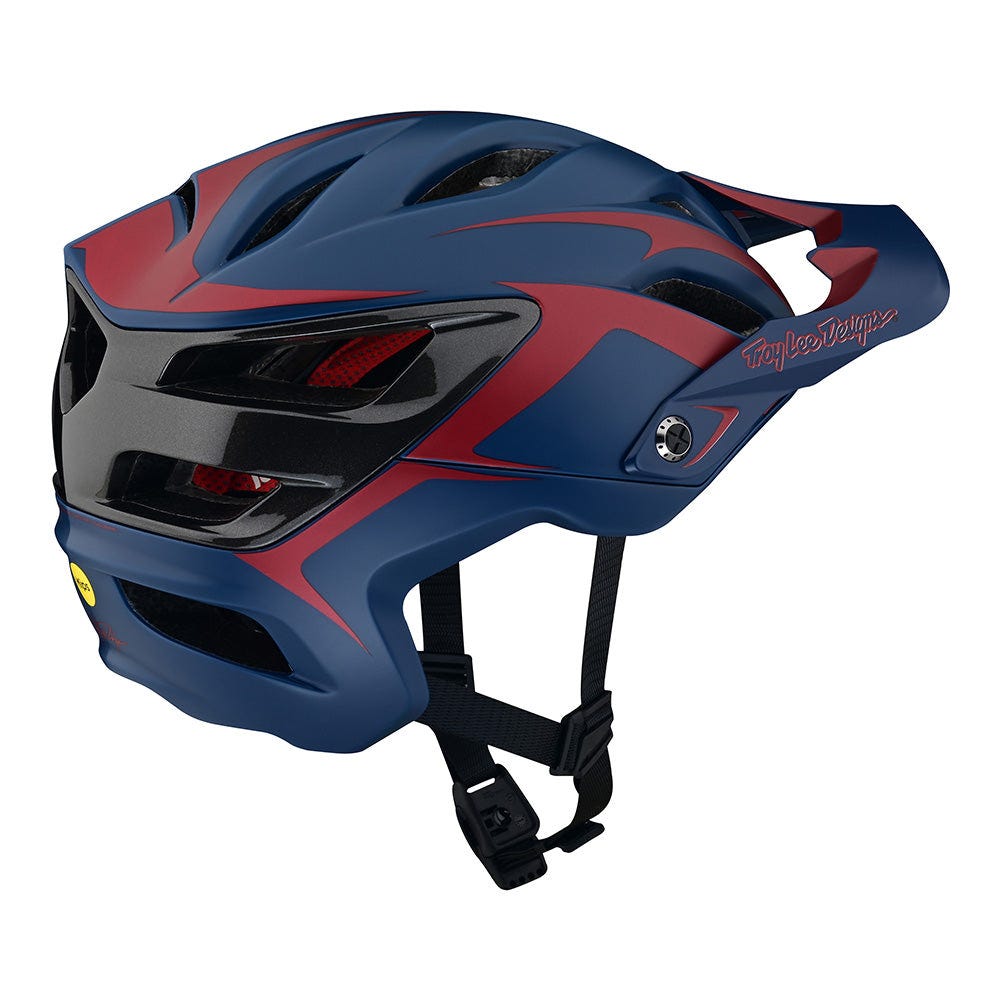 TLD A3 AS Fang Helmet MIPS DK Blue/Burgundy