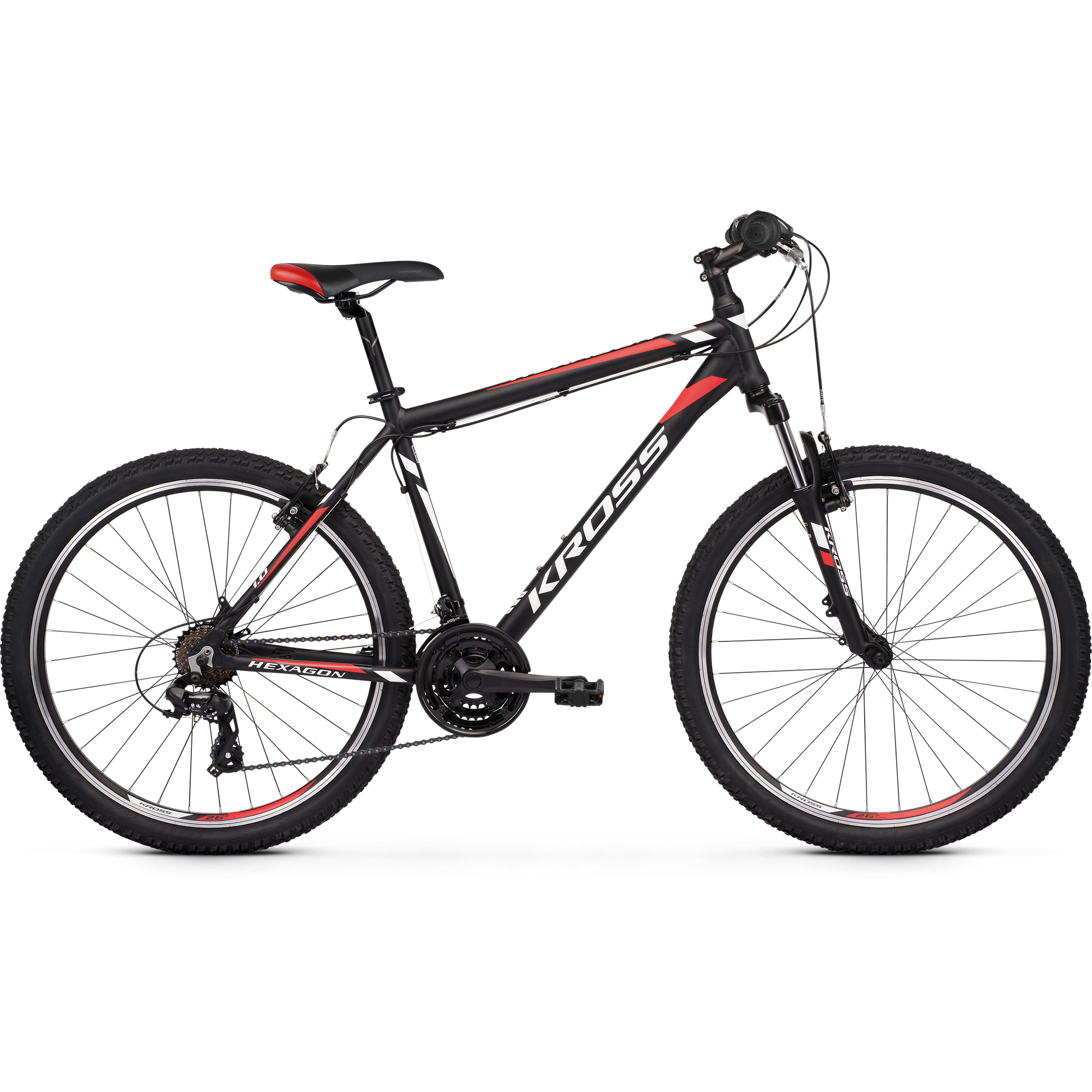 Kross Hexagon 1.0 26 Mountain Bike Black/White/Red (2020)
