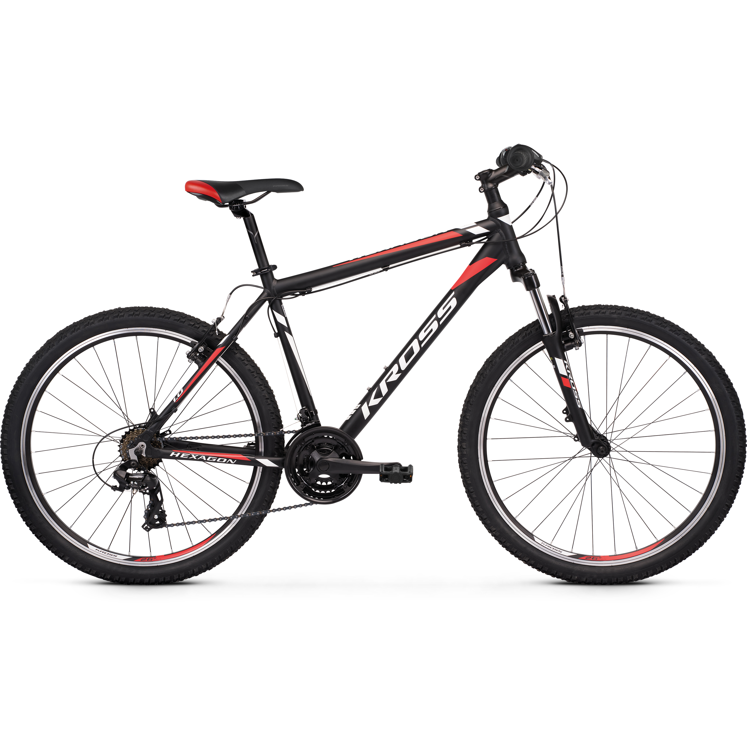 Kross Hexagon 1.0 26 Mountain Bike Black/White/Red (2020)