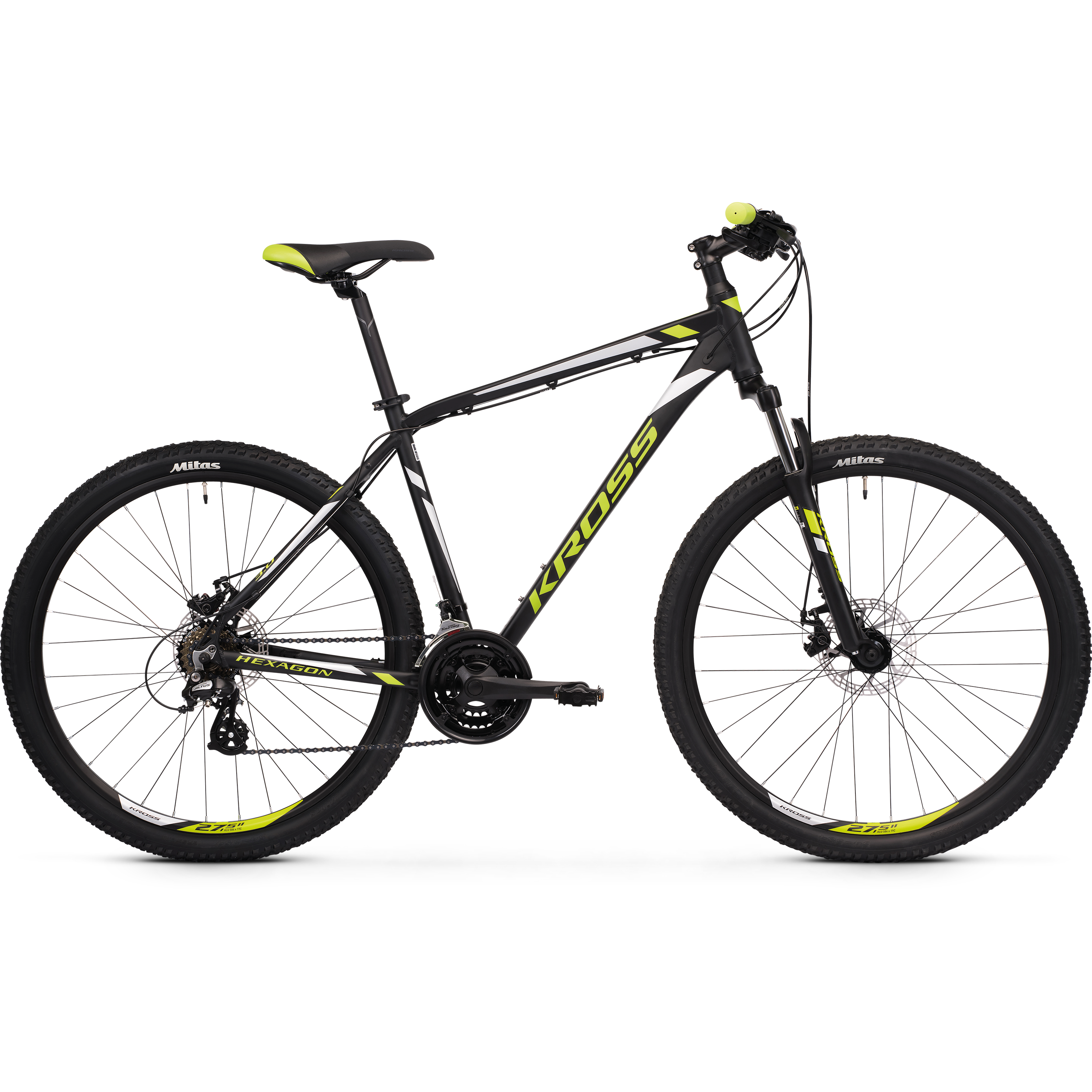 Kross Hexagon 3.0 26 Mountain Bike Black/Lime/Silver