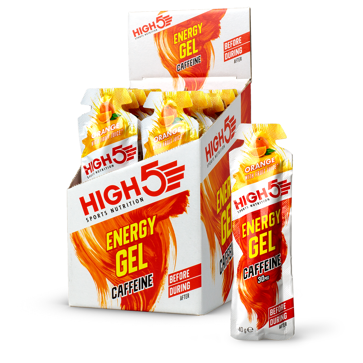 HIGH5 Energy Gel Caffeine Orange Box of 20