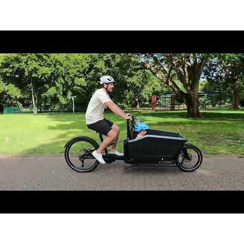 Cube Cargo Sport Dual Hybrid 1000 Electric Cargo Bike Flash Grey/Black