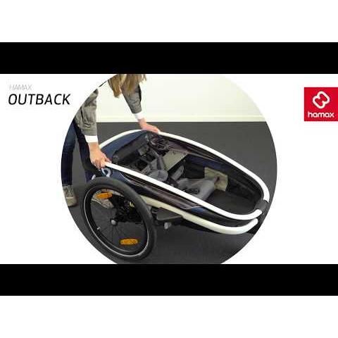 Hamax Outback Two Two Seat Child Trailer Black/Red