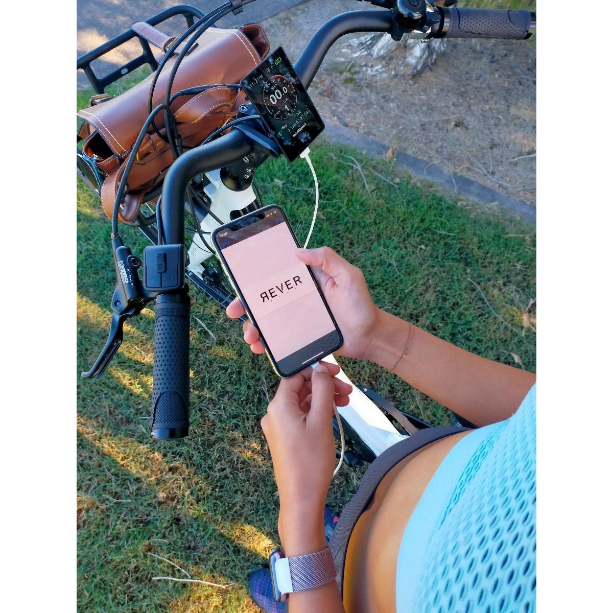 Rever Urban Women's Step Through Electric Bike White/Silver