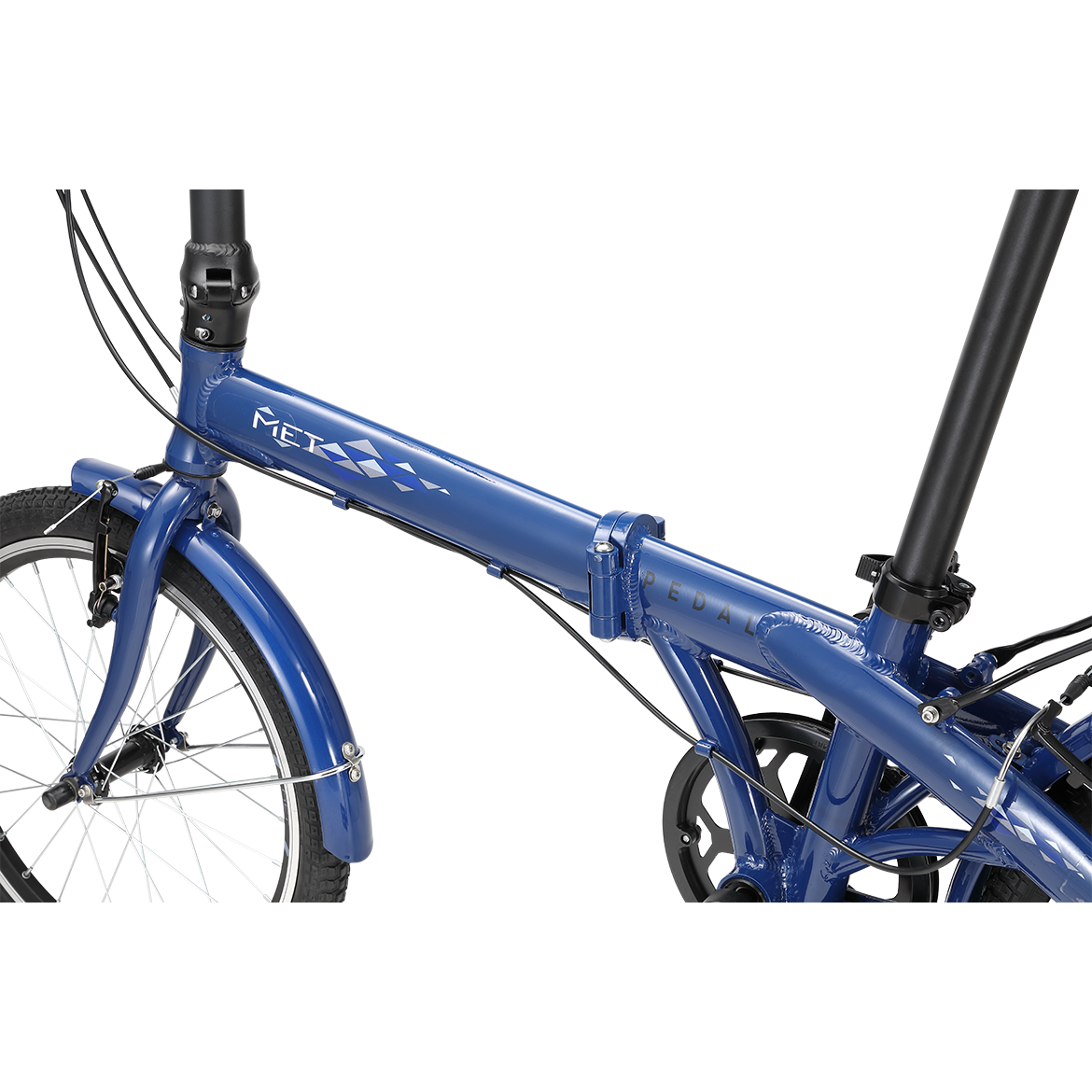 Pedal Met Folding Bike Dark Blue
