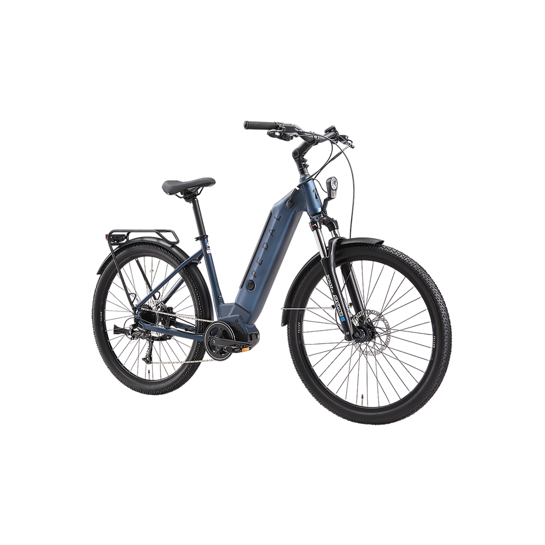 Pedal Falcon 3 Step Through Electric Hybrid Bike Dark Blue