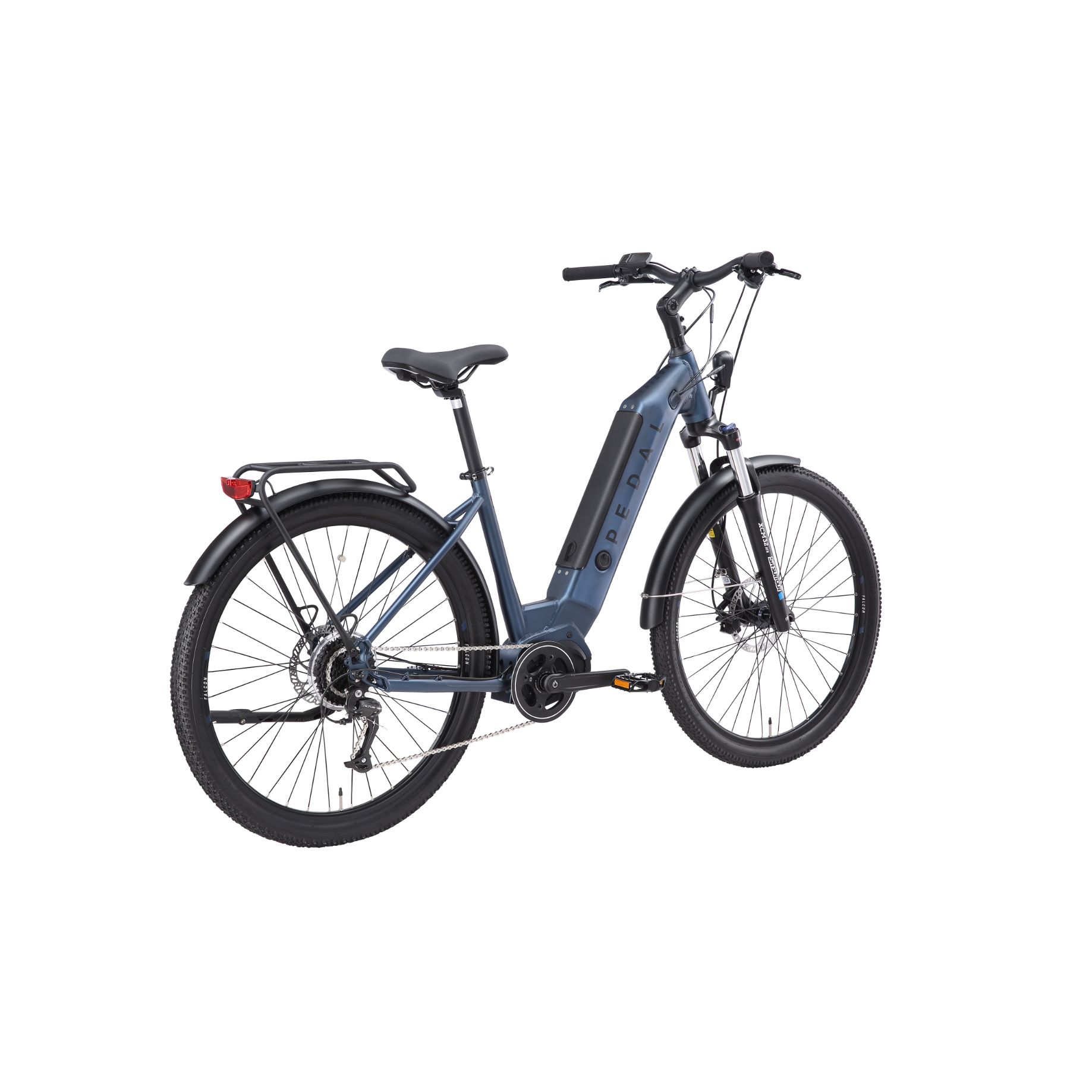 Pedal Falcon 3 Step Through Electric Hybrid Bike Dark Blue