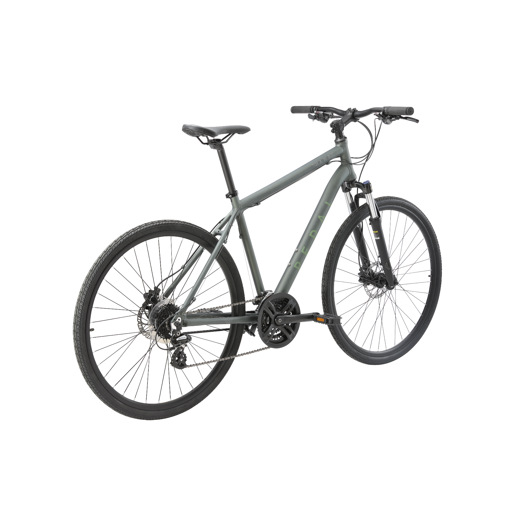 Pedal Hawk Hybrid Bike Green