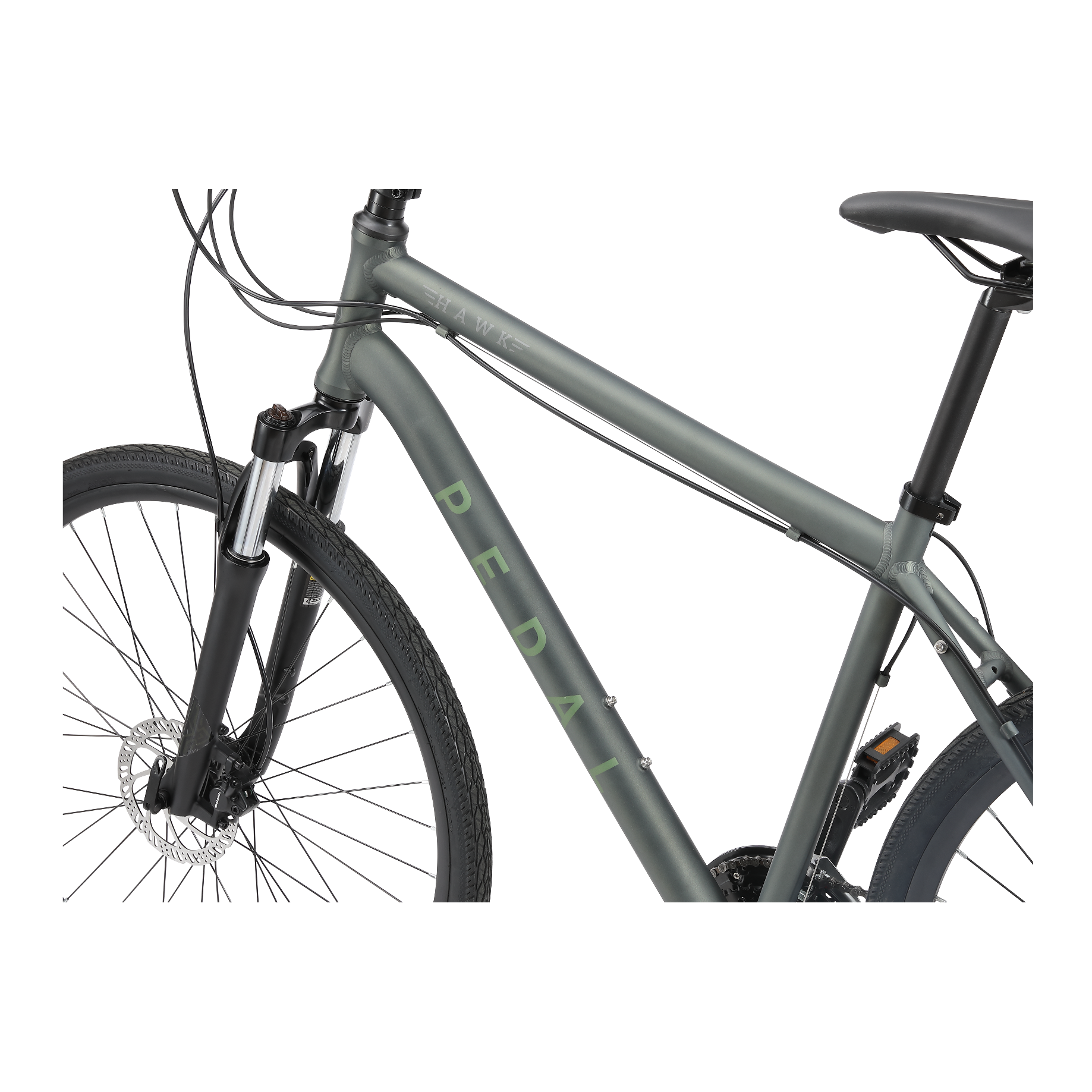 Pedal Hawk Hybrid Bike Green