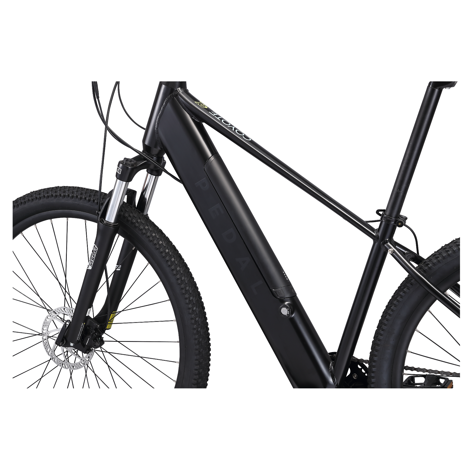 Pedal Coyote Electric Mountain Bike Black/Yellow