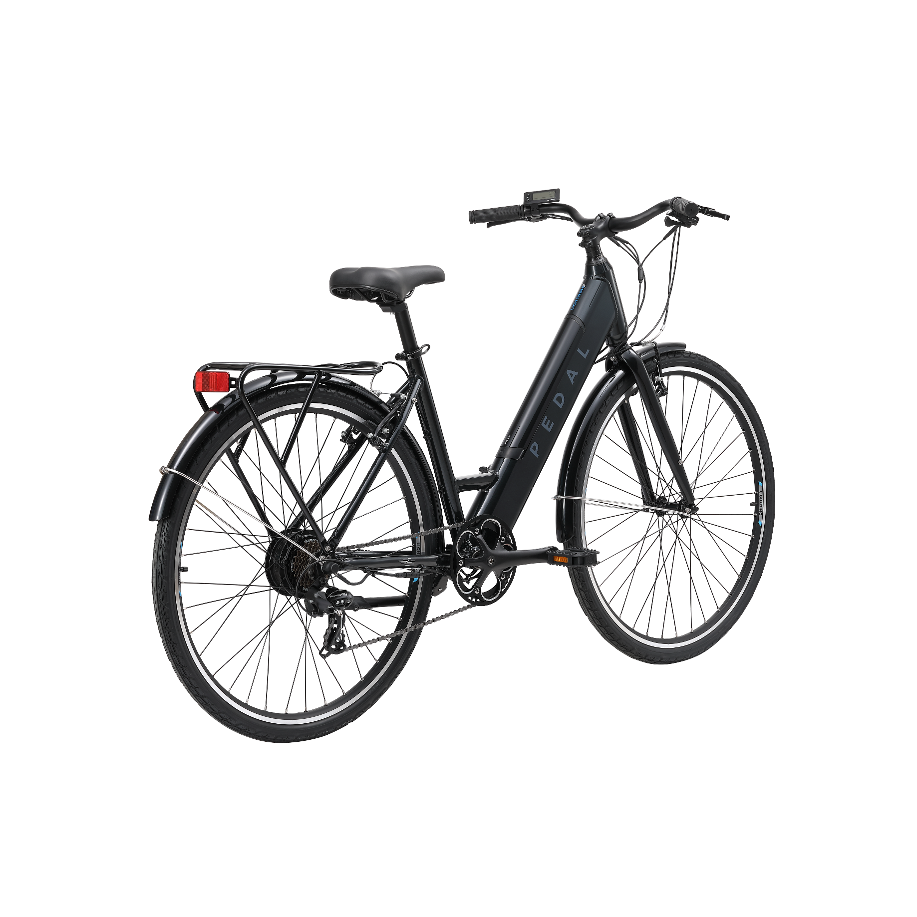 Pedal Lightning 700c Step Through Electric Hybrid Bike Black