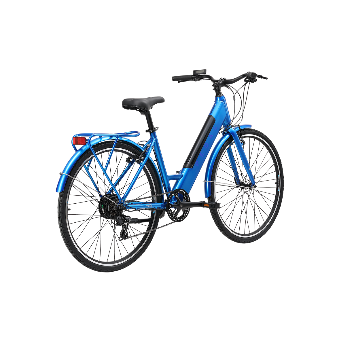 Pedal Lightning Step Through Electric Hybrid Bike Blue