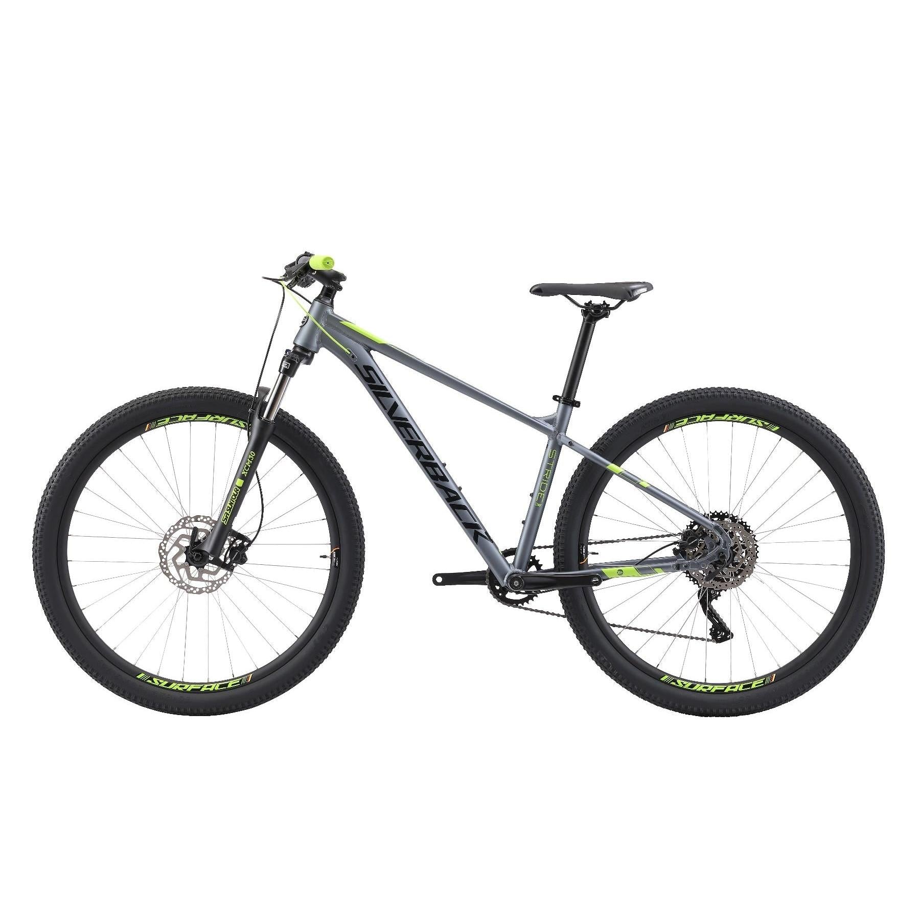 Silverback Stride Comp Hardtail Mountain Bike Grey/Gloss Lime