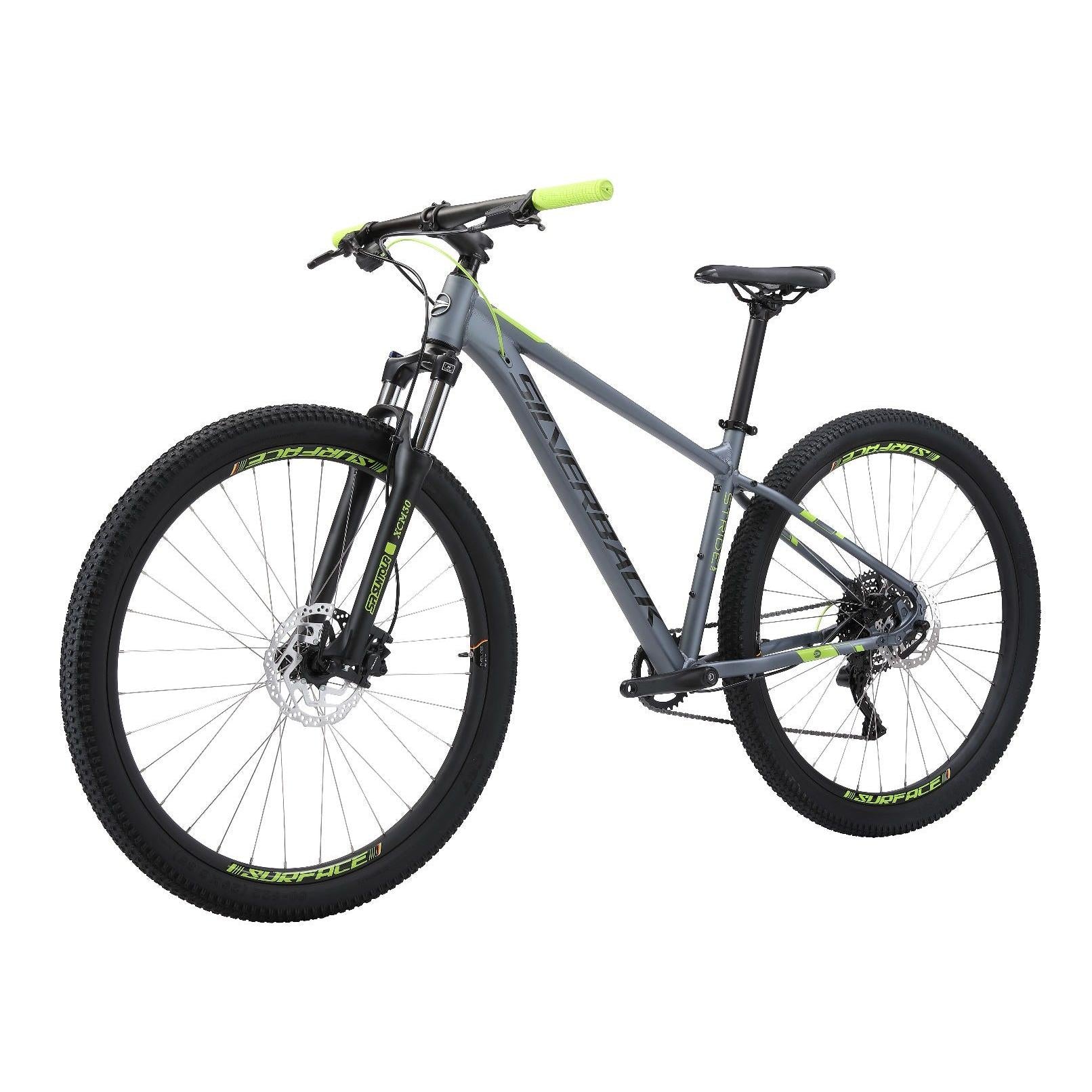 Silverback Stride Comp Hardtail Mountain Bike Grey/Gloss Lime