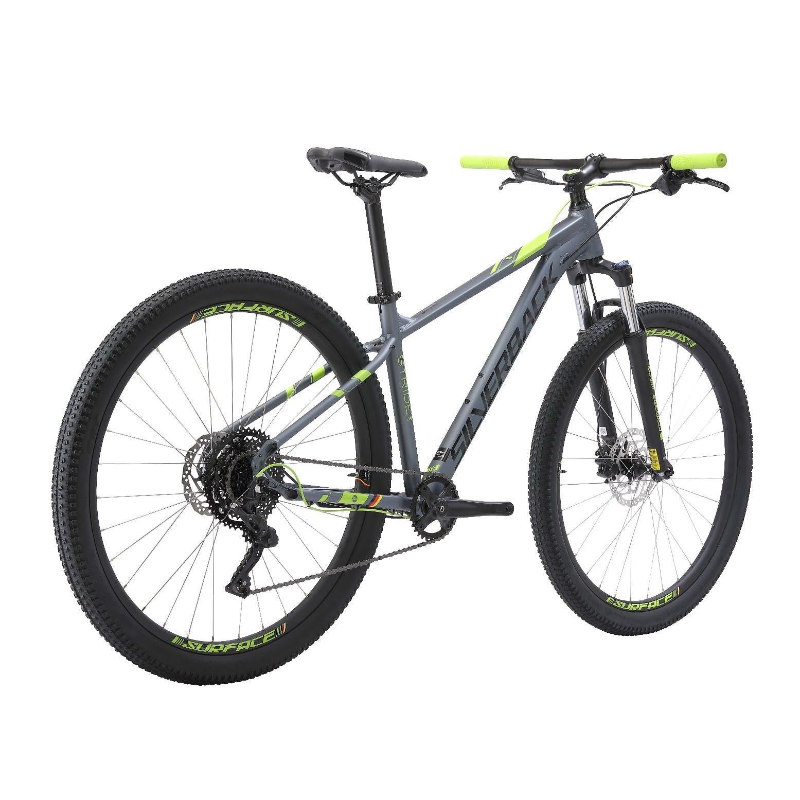 Silverback Stride Comp Hardtail Mountain Bike Grey/Gloss Lime
