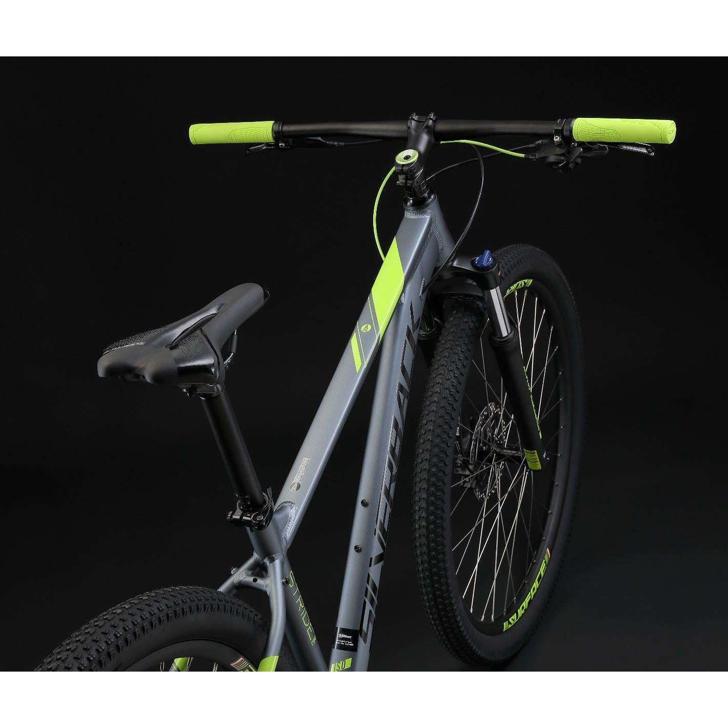 Silverback Stride Comp Hardtail Mountain Bike Grey/Gloss Lime