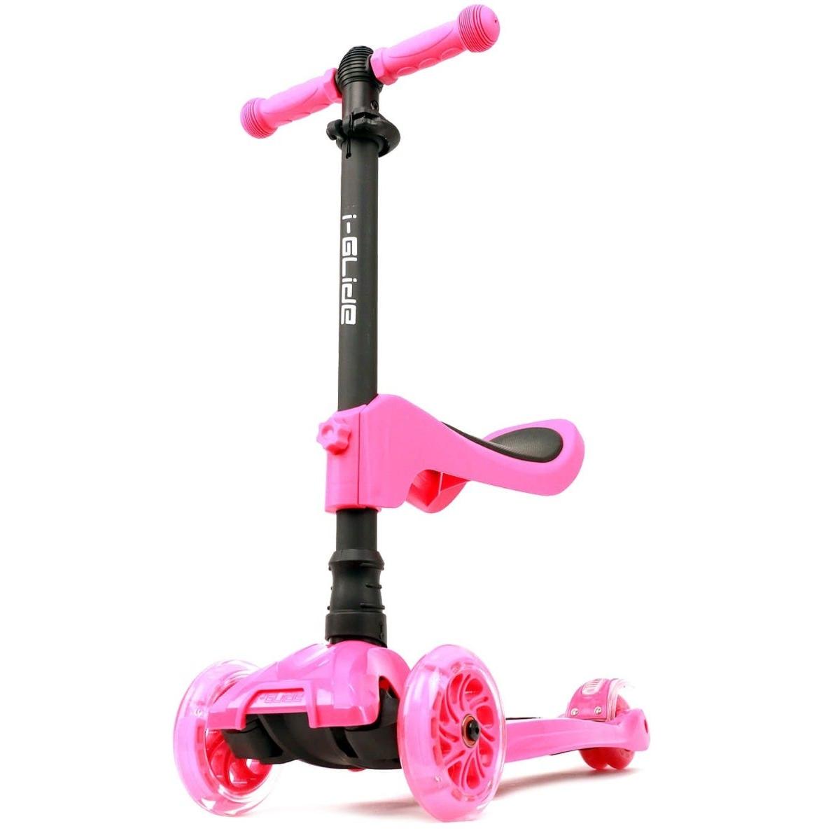 I-Glide with Lights and Seat Kids Scooter Pink
