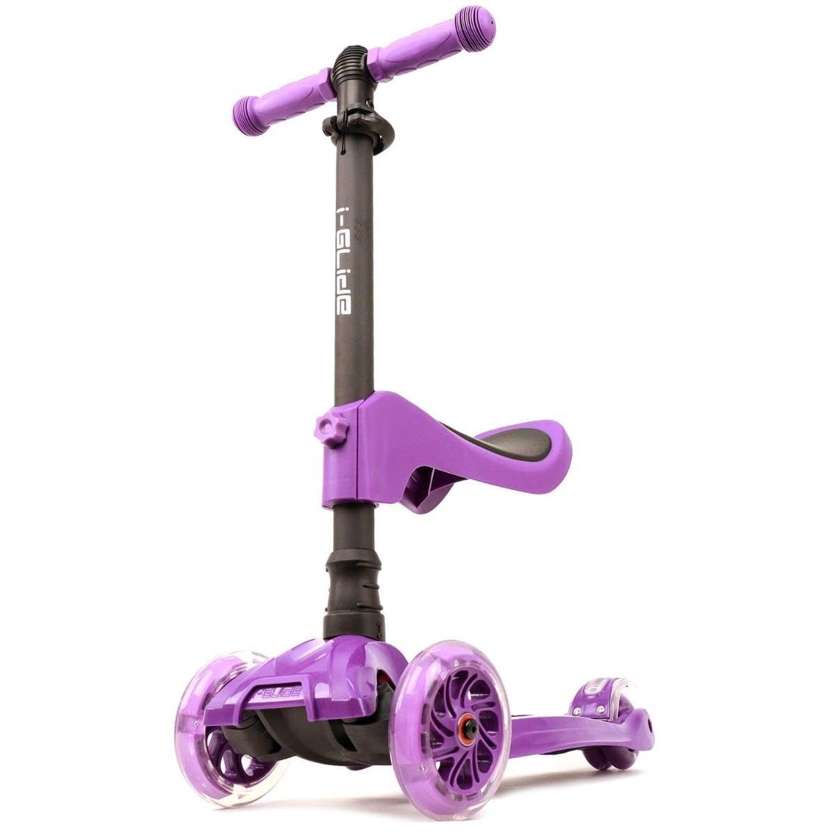 I-Glide with Lights and Seat Kids Scooter Purple