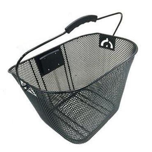 Wire Mesh Front Basket with Adjustable QR Black