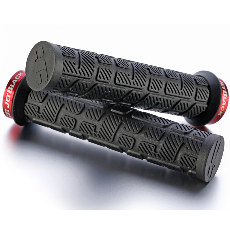 JetBlack Rip LockOn Grips Red/Black