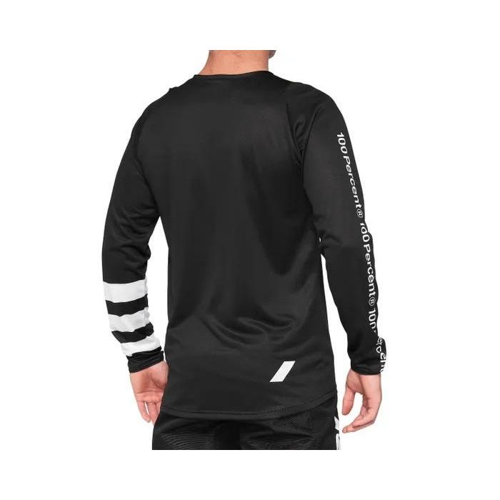 100% R-Core Long Sleeve Youth Jersey Black/White