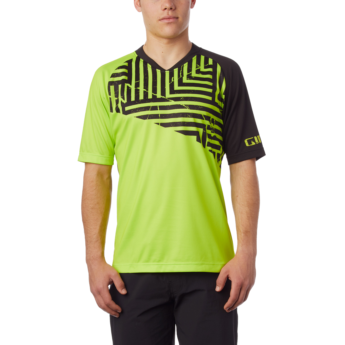 Giro Roust MTB Short Sleeve Jersey Lime Green/Black