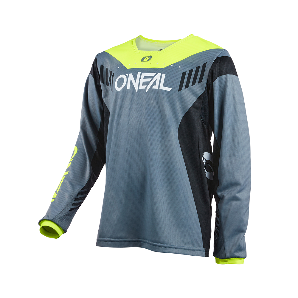 O'Neal Element Fr Hybrid Long Sleeve Youth Jersey Grey/Neon Yellow