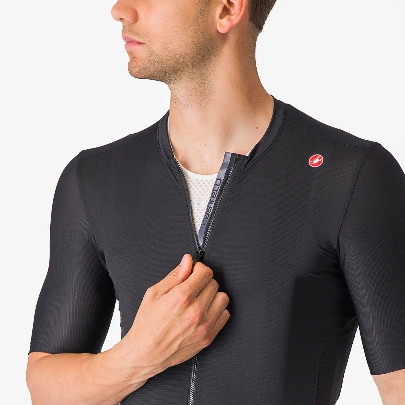 Castelli Espresso Short Sleeve Jersey Light Black/Dark Gray