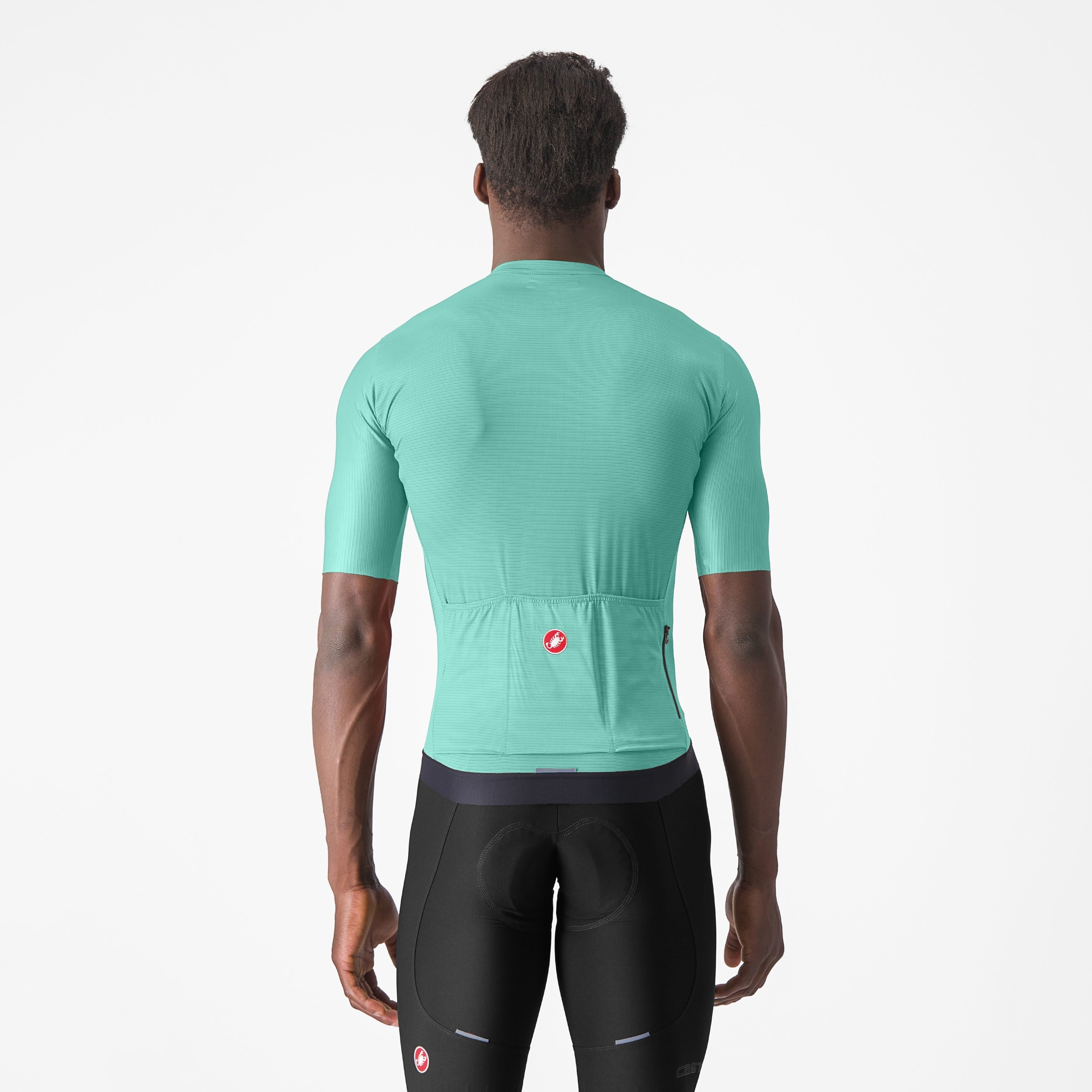 Castelli Espresso Mens Short Sleeve Road Jersey Pool Blue/Dark Grey