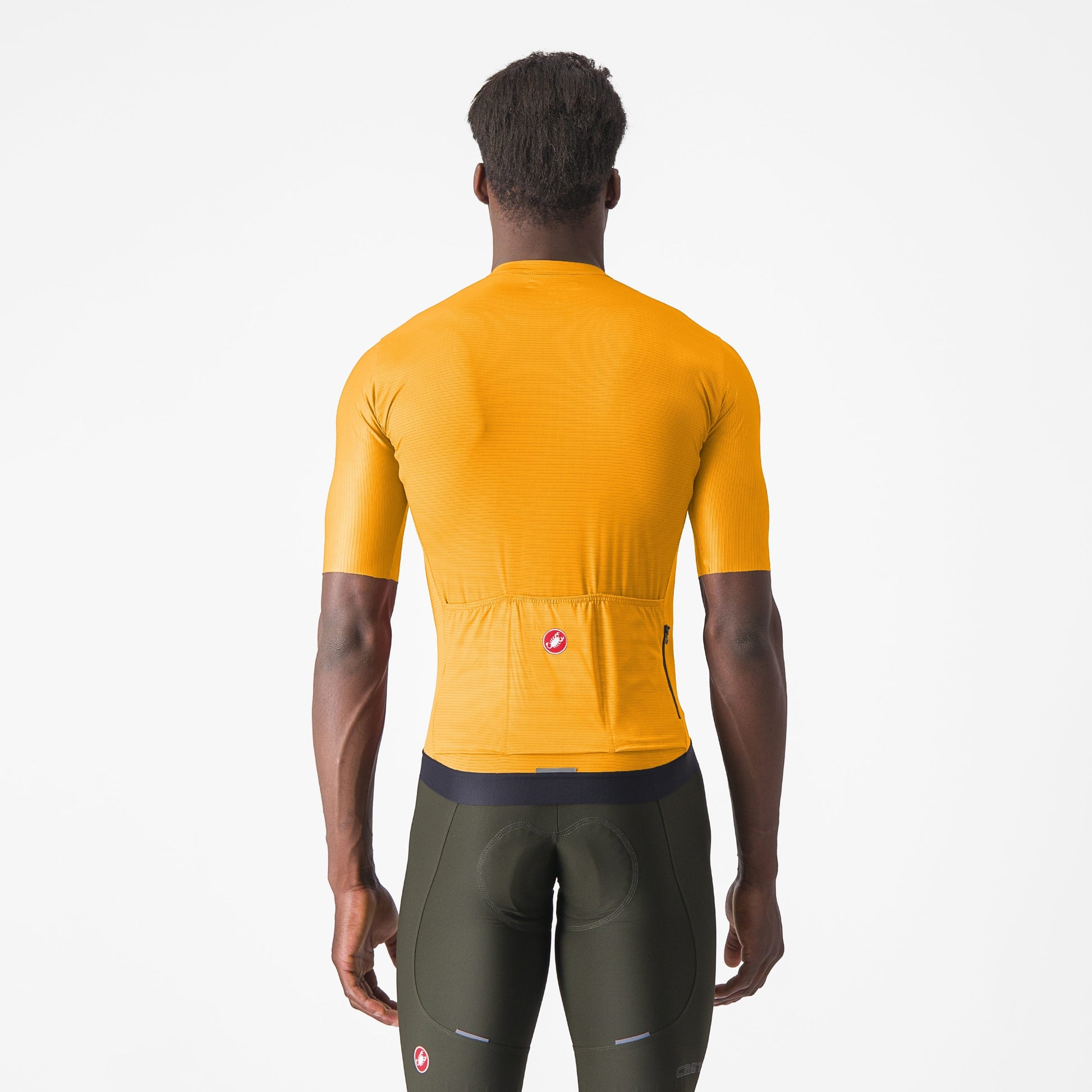 Castelli Espresso Mens Short Sleeve Road Jersey Vivid Orange/Dark Grey
