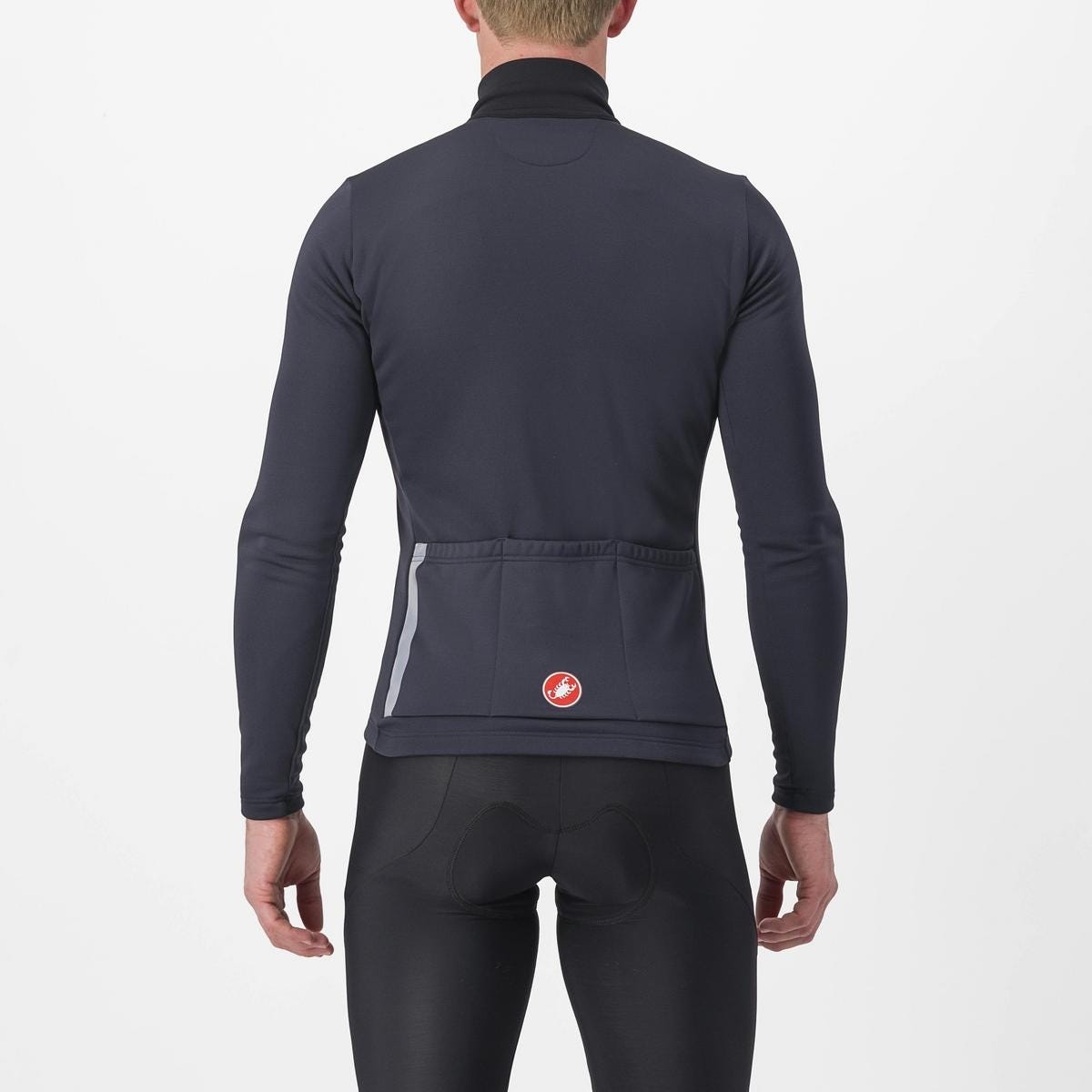 Castelli Entrata Thermal Jersey Light Black Red
