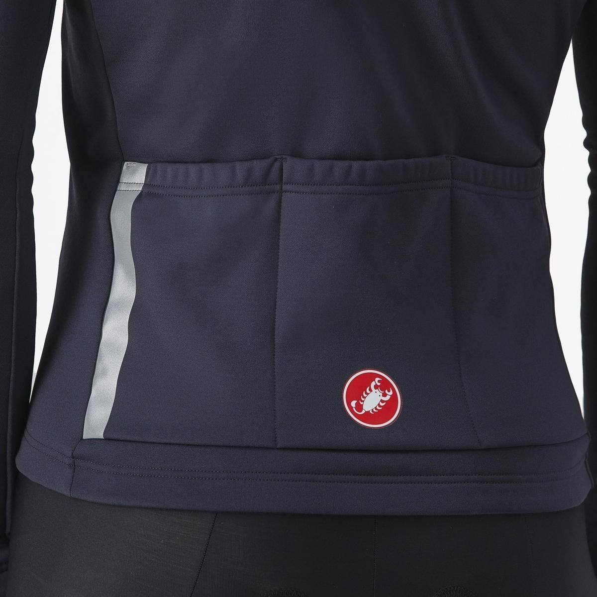 Castelli Entrata Thermal Jersey Light Black Red