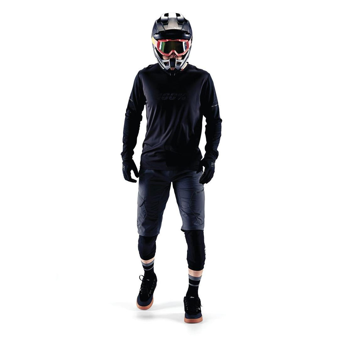 100% Ridecamp Long Sleeve Jersey Black