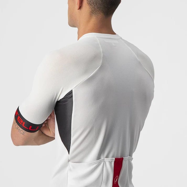 Castelli Entrata VI Short Sleeve Jersey Ivory/Light Black/Red