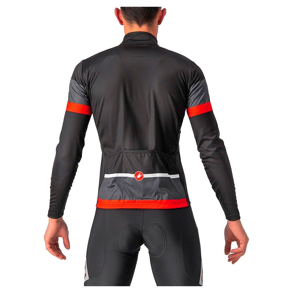 Castelli Passista Long Sleeve Jersey Black/DarkGrey/Red