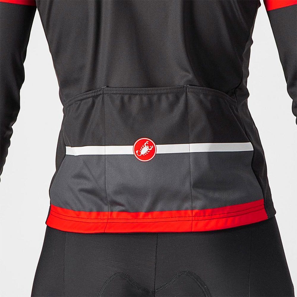 Castelli Passista Long Sleeve Jersey Black/DarkGrey/Red