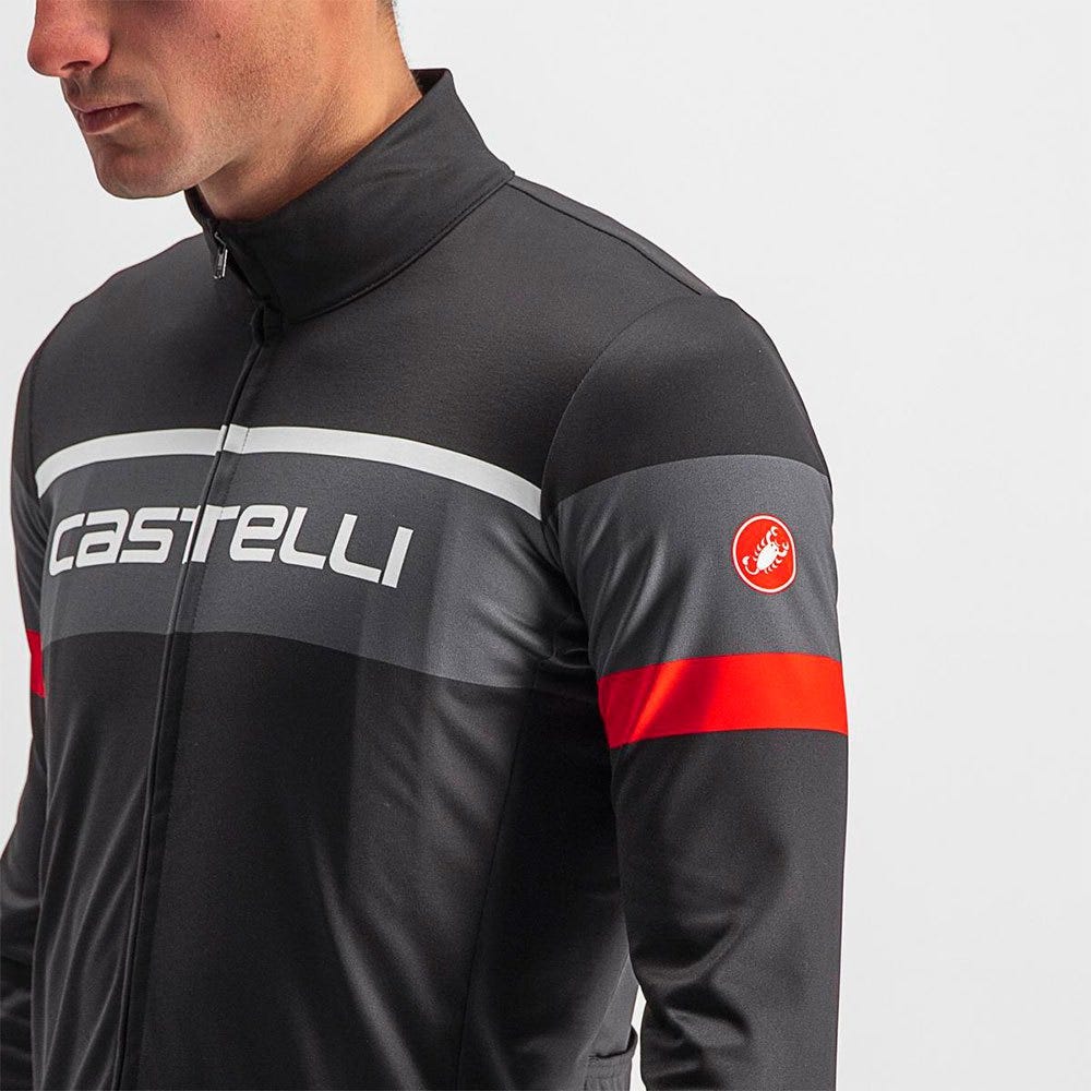 Castelli Passista Long Sleeve Jersey Black/DarkGrey/Red