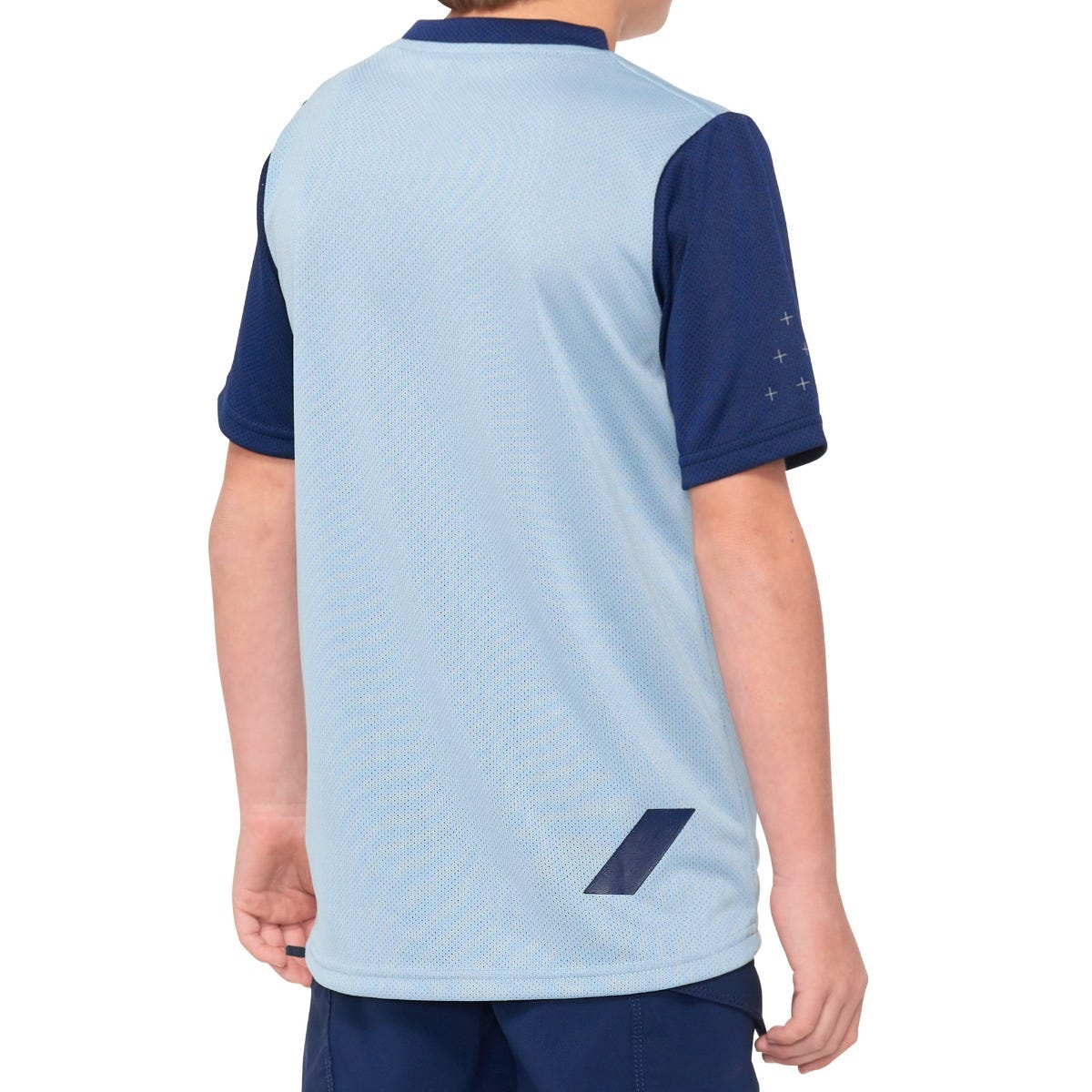 100% Ridecamp Youth Short Sleeve MTB Jersey Light Slate/Navy