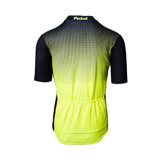Pedal Short Sleeve Jersey Black Lime